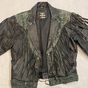 Classic Vintage Fringe - Paisley - Leather